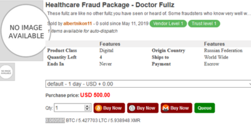 Illustration for article titled Cyber Criminals Are Making Bank Using Stolen Doctor Credentials on the Dark Net